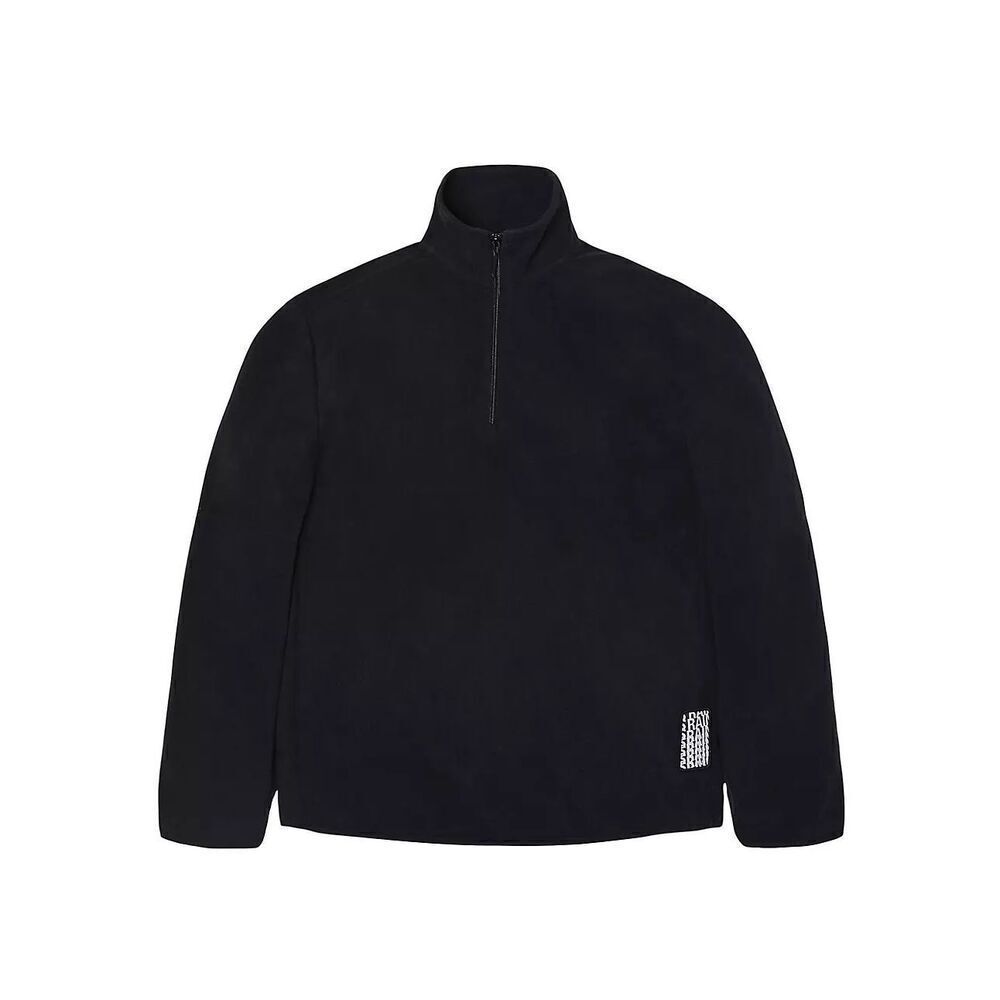 Rains Fleece Half-Zip Pullover Black NEW